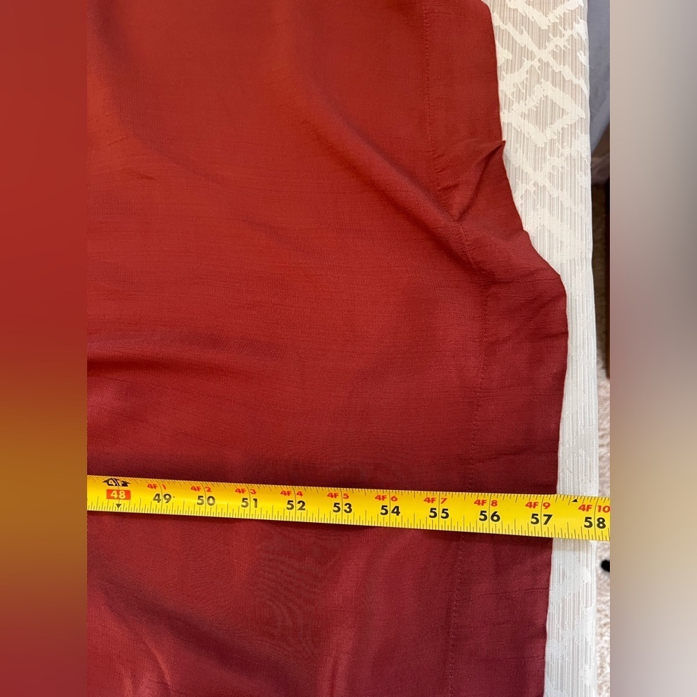 SWF Hannah Maxi Dress Ruffled in Indian Red Rust Color Size Large Rayon - Picture 8 of 8